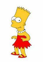 Bart in a dress